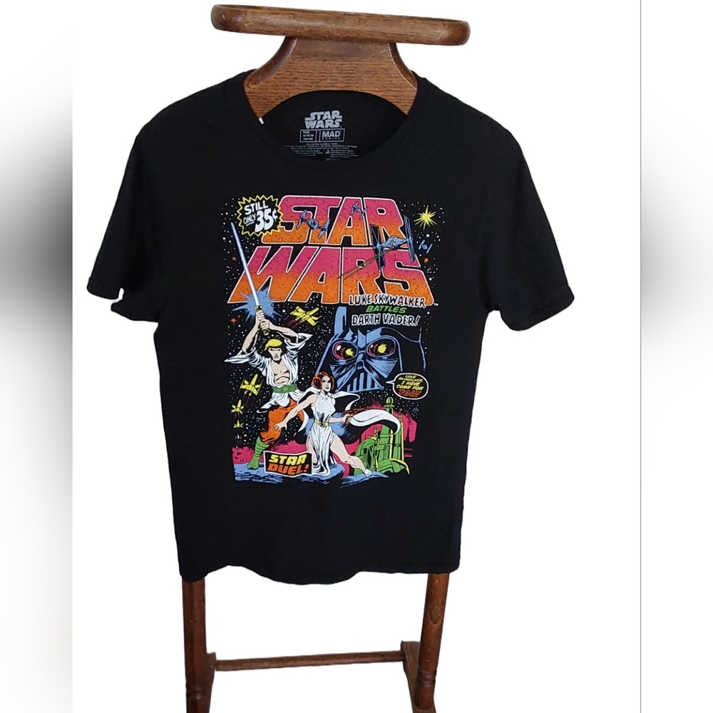 Star Wars‎ Mad Engine Black Tee Comic Art